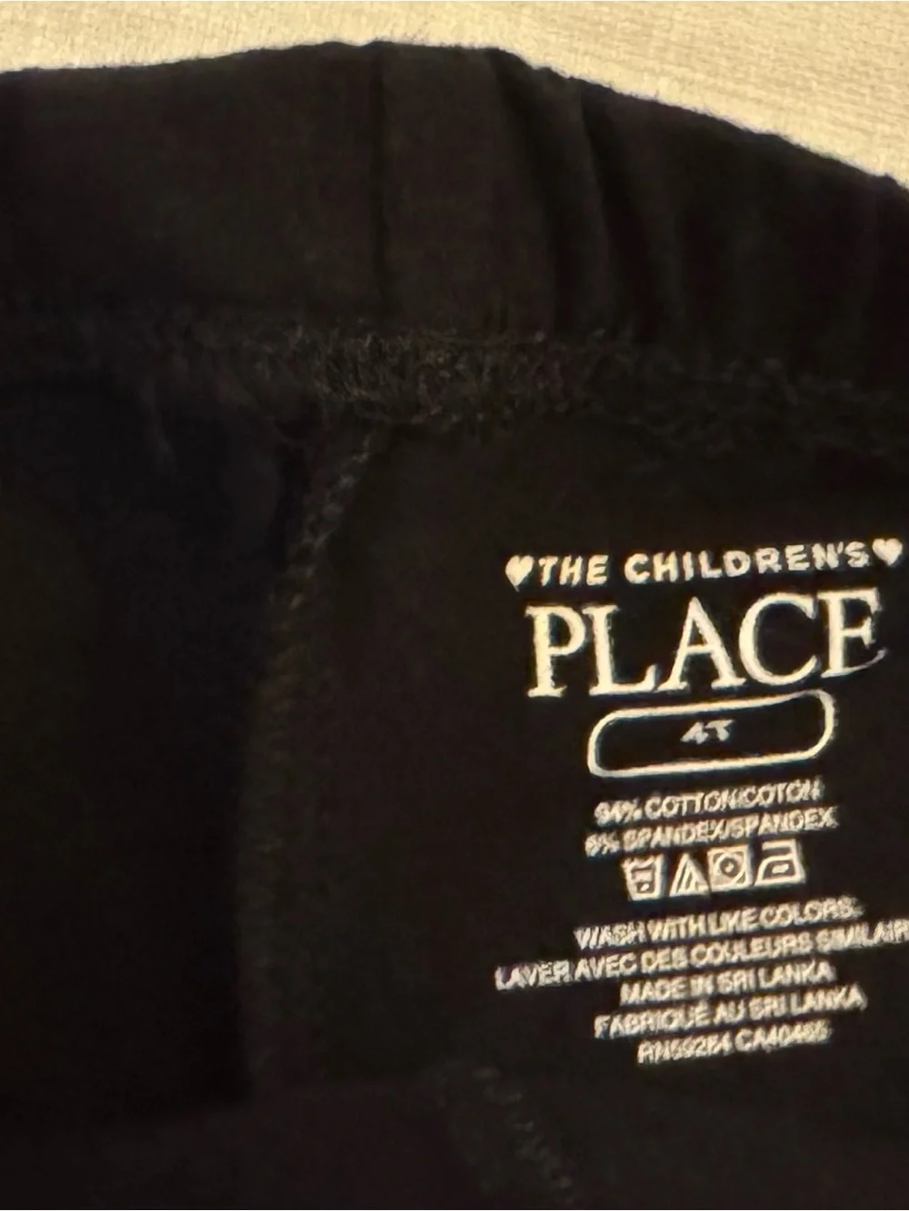 The Children's Place Black and Light Pink Cropped Leggings Duo
